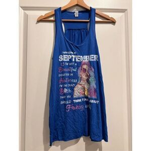 Born in September Women's Tank Top size Large